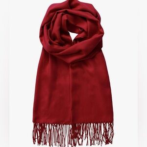 Unisex Large Lightweight Soft Silky Real Cashmere Shawl Wrap Scarf -wine